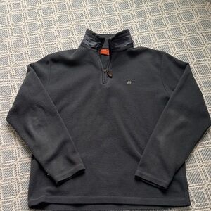 Southern Point Co. Quarter-Zip Gray Fleece Pullover - Large